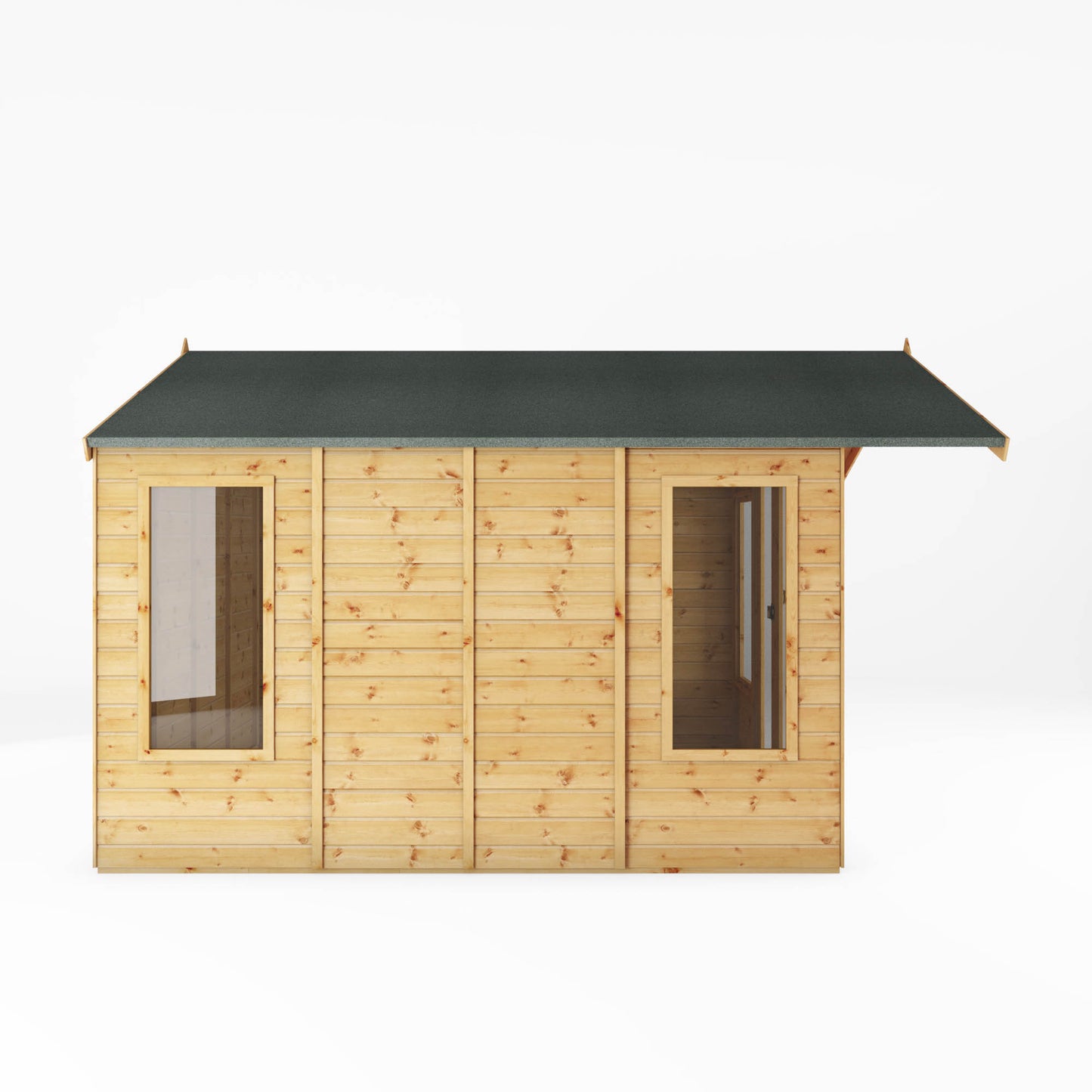 Wooden Summerhouse Shiplap Apex Roof Heavy Duty French Doors