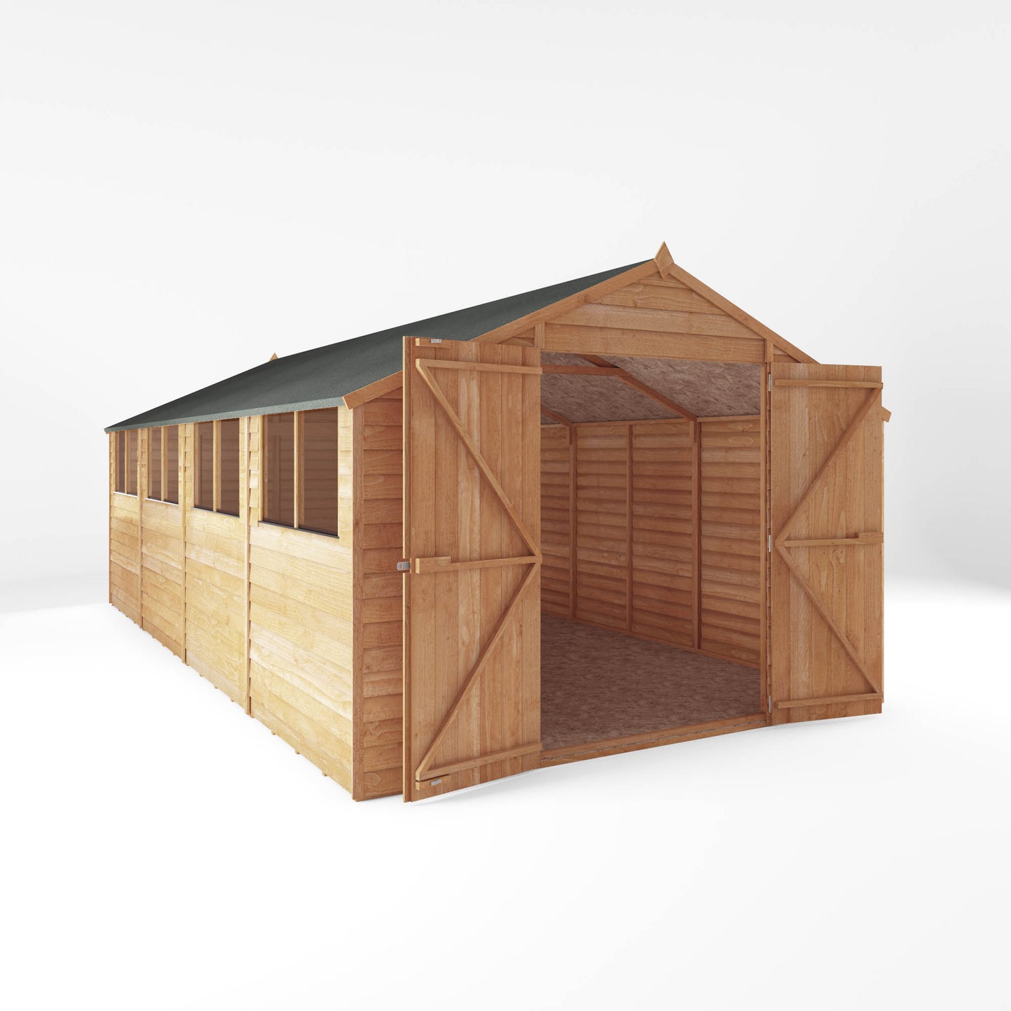 Wooden Garden Shed Overlap Apex Roof - Great Value