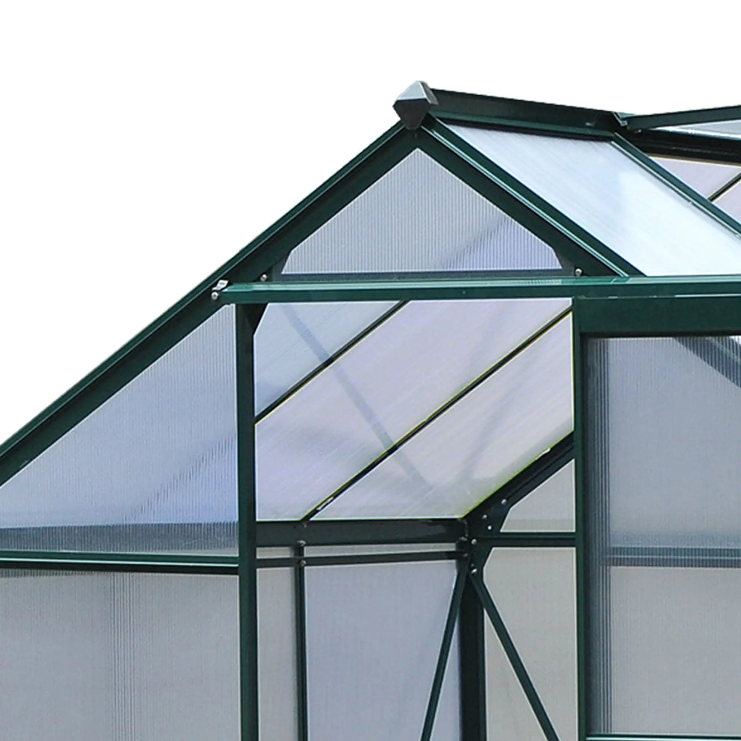 Polycarbonate Greenhouse, Large Walk-In Green House with Slide Door and Window