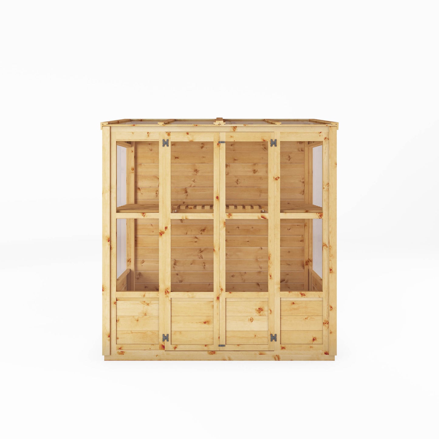 6’ x 3’ Wooden Victorian Greenhouse With Shelves UV Resistant Tounge & Groove UK Made