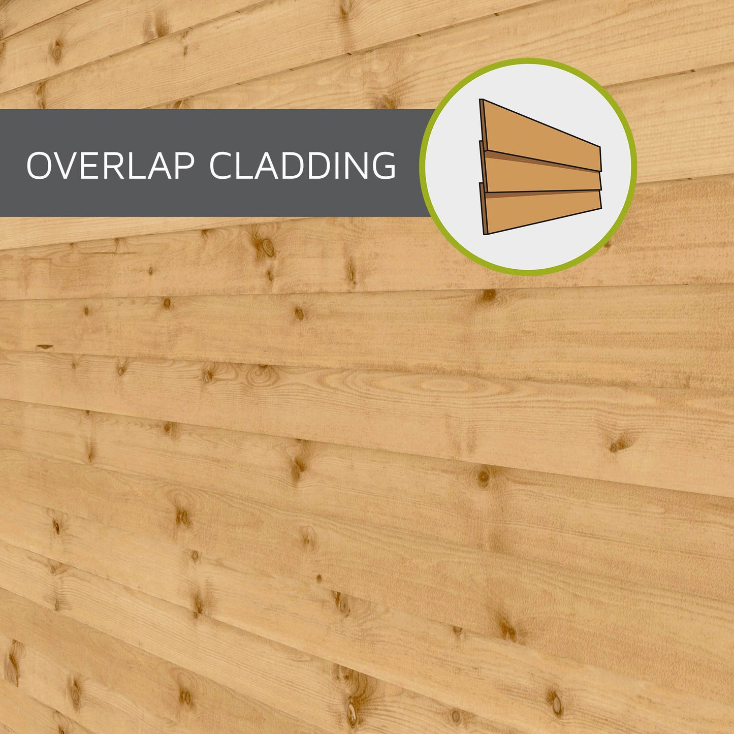 Wooden Garden Shed Overlap Apex Roof - Great Value