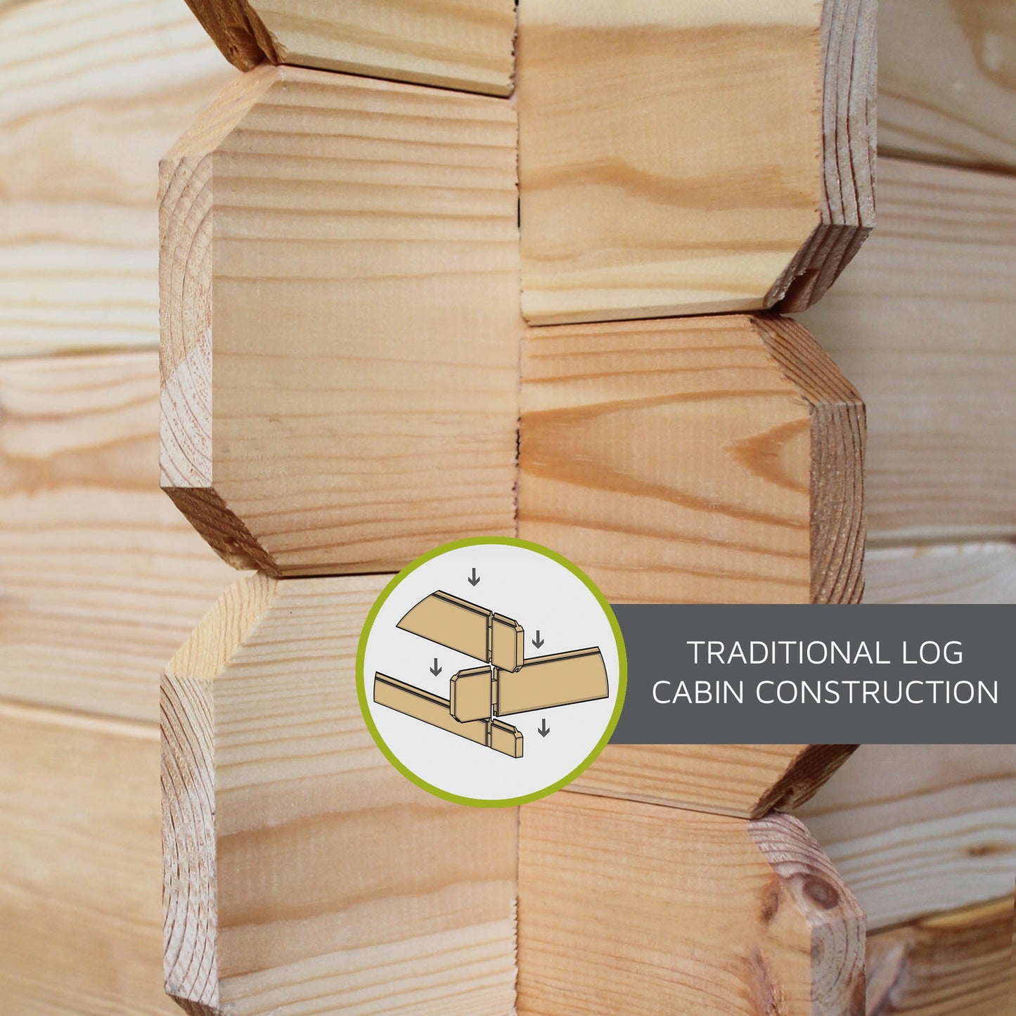 Elite Pent Log Cabin With Slatted or Patio Area