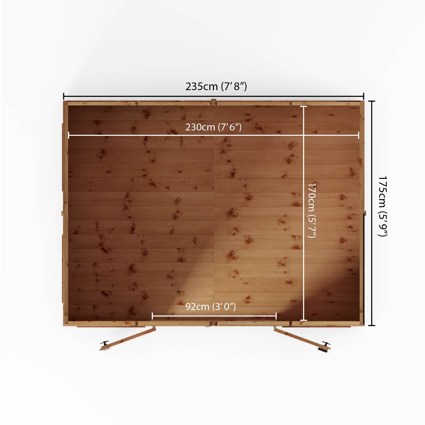 Wooden Summerhouse Shiplap Apex Roof Heavy Duty French Doors