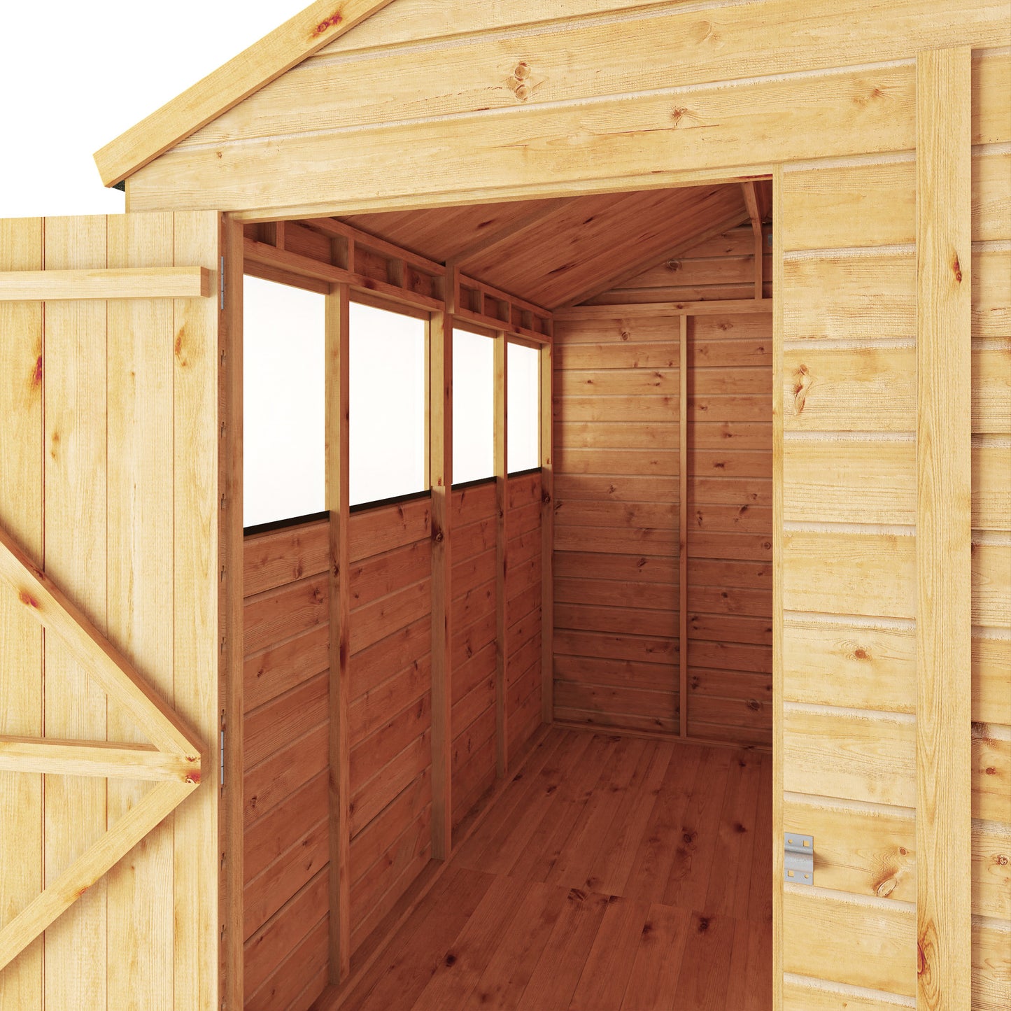 Premium Wooden Garden Shed Shiplap Apex Roof - The Woodsman