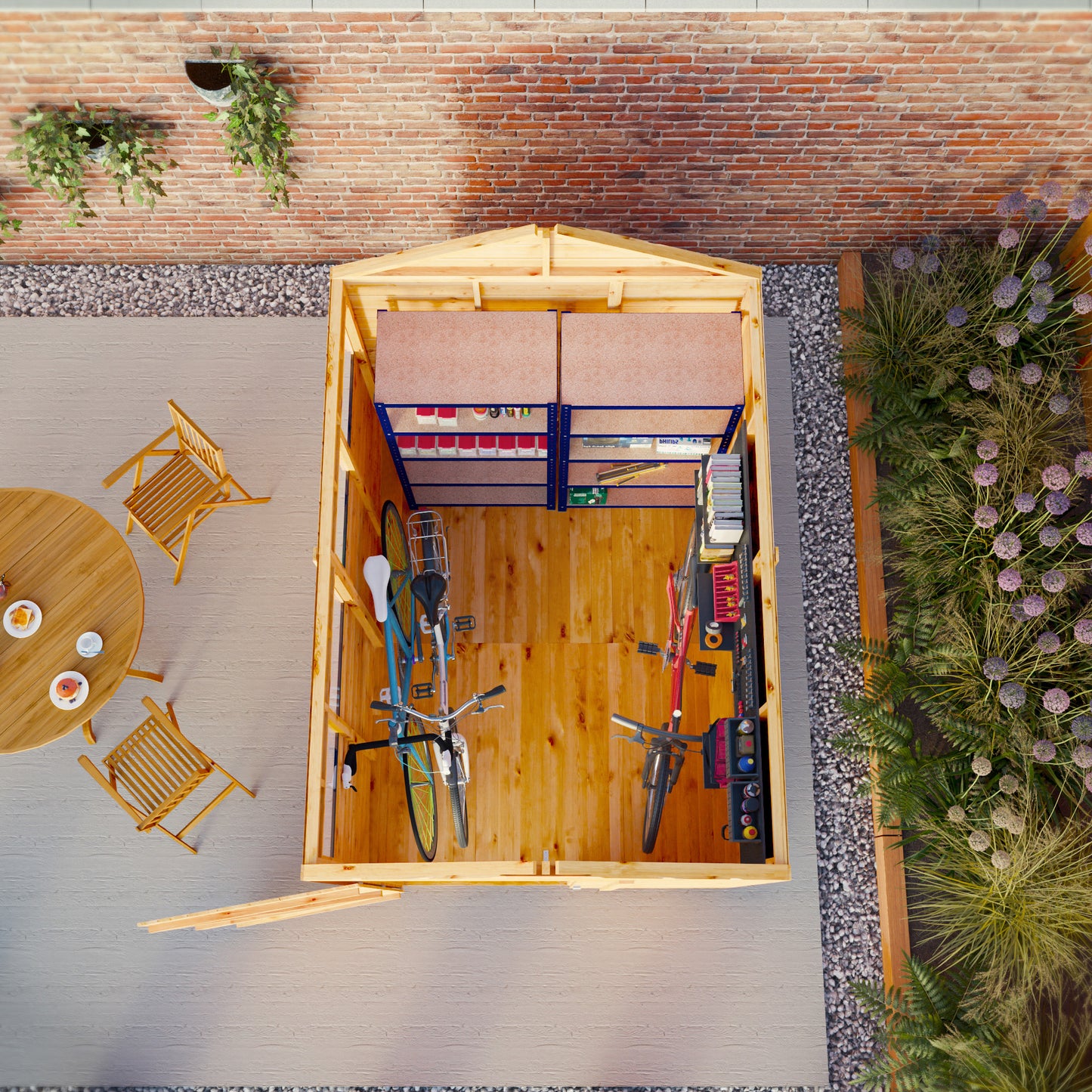 Premium Wooden Garden Shed Shiplap Apex Roof - The Woodsman