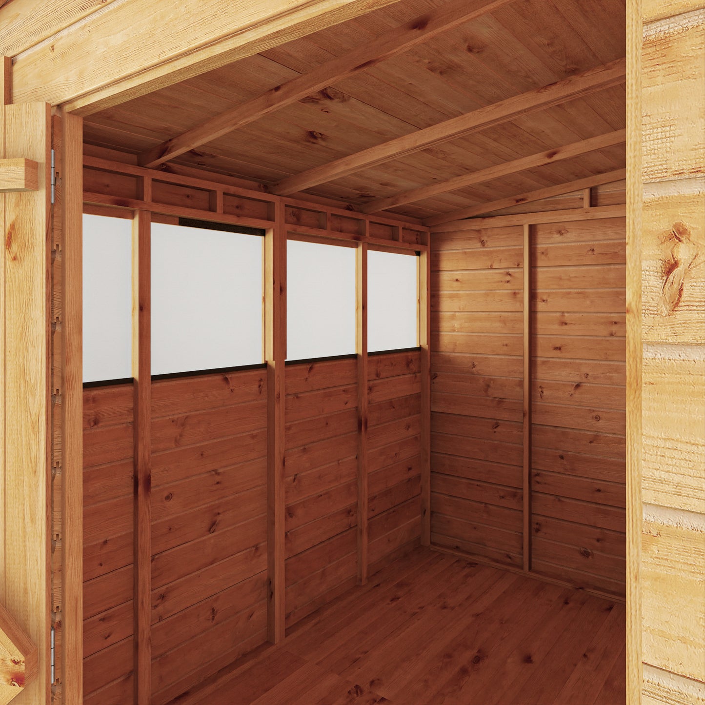 Premium Wooden Garden Shed Shiplap Pent Roof - The Woodsman