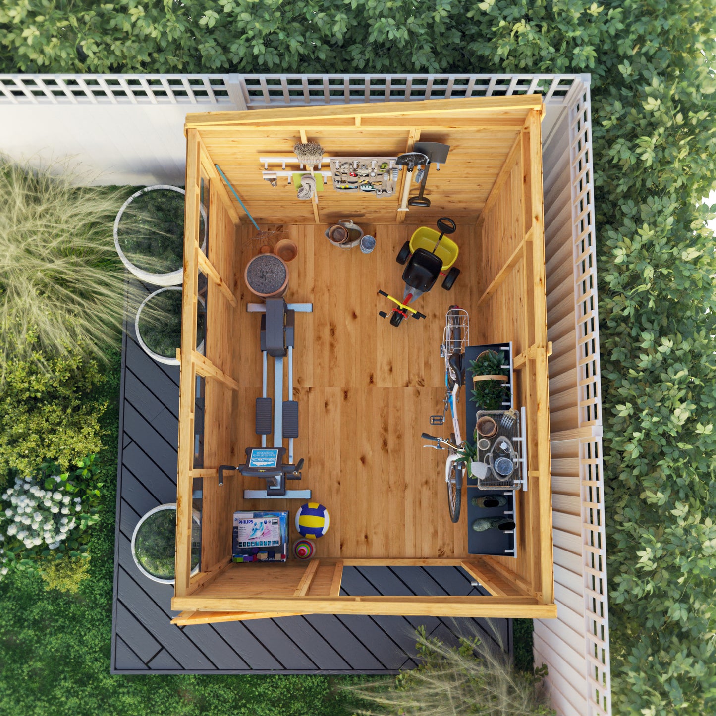 Premium Wooden Garden Shed Shiplap Pent Roof - The Woodsman