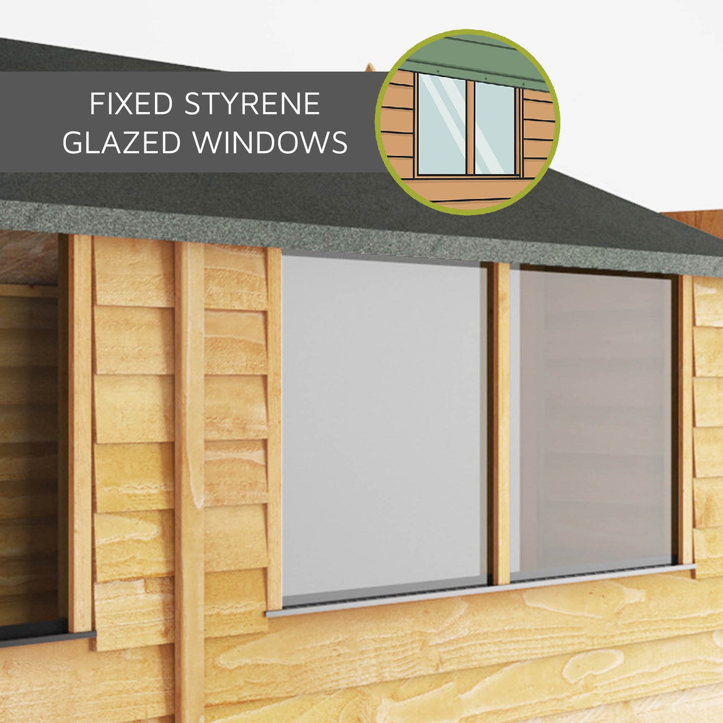 Wooden Garden Shed Overlap Apex Roof - Great Value