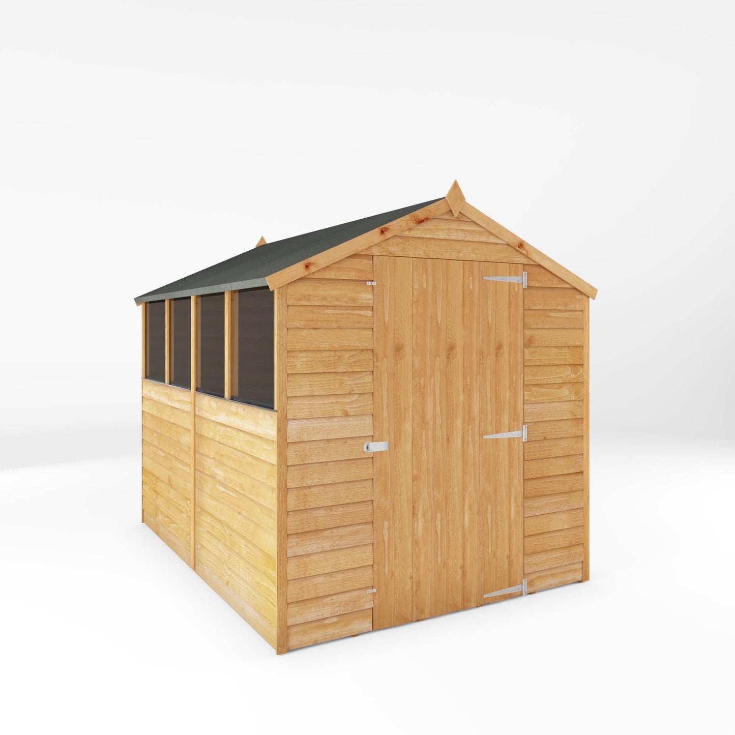 Wooden Garden Shed Overlap Apex Roof - Great Value