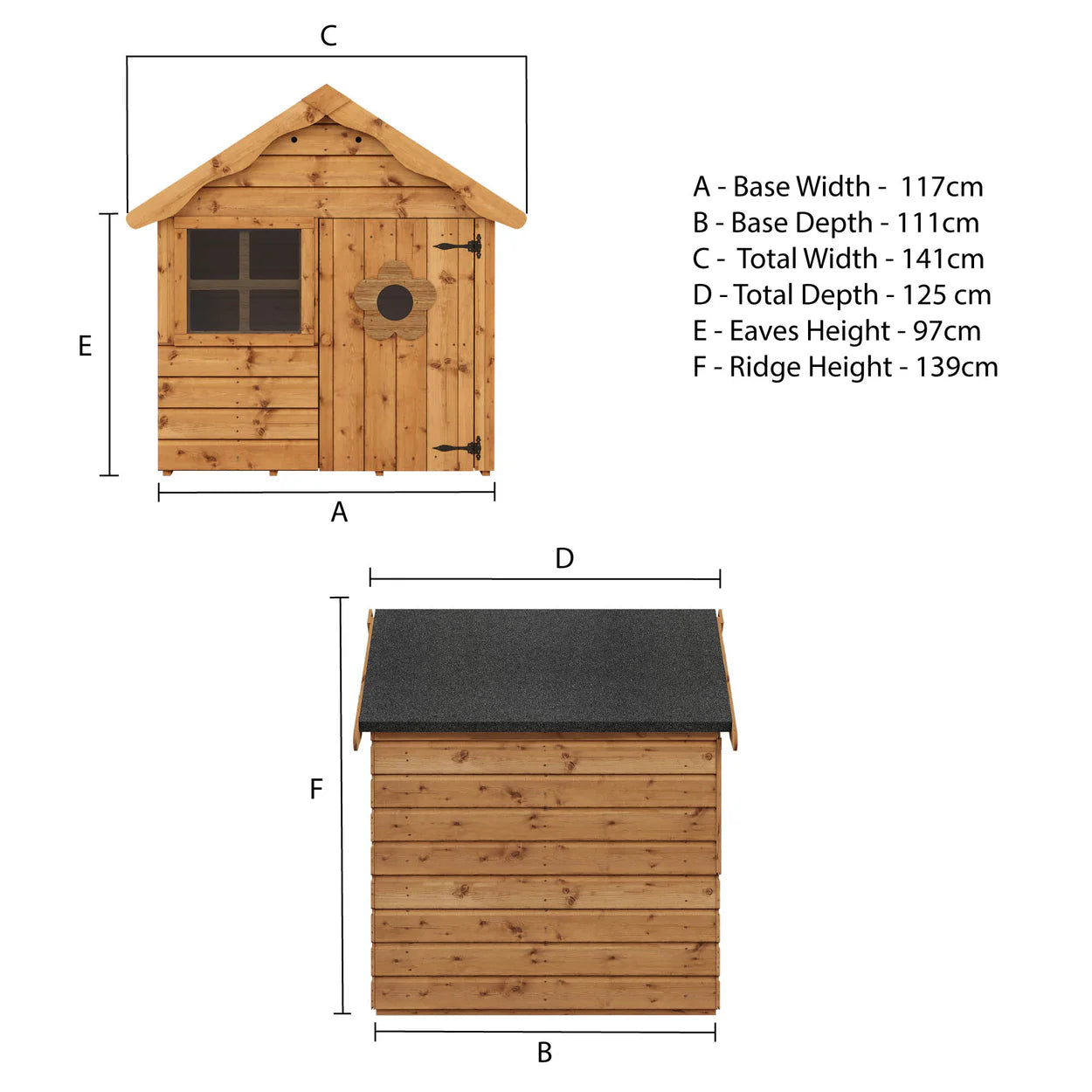 4 x 4 Snug Apex Wooden Playhouse