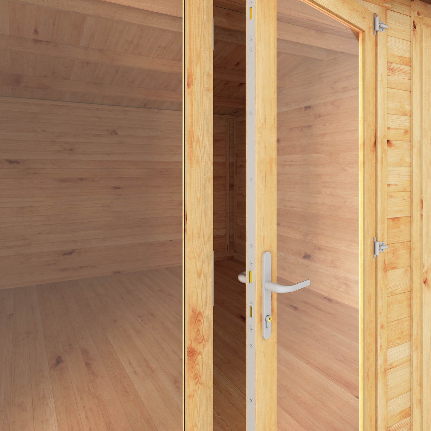 Home Office Studio Log Cabin with Side Shed