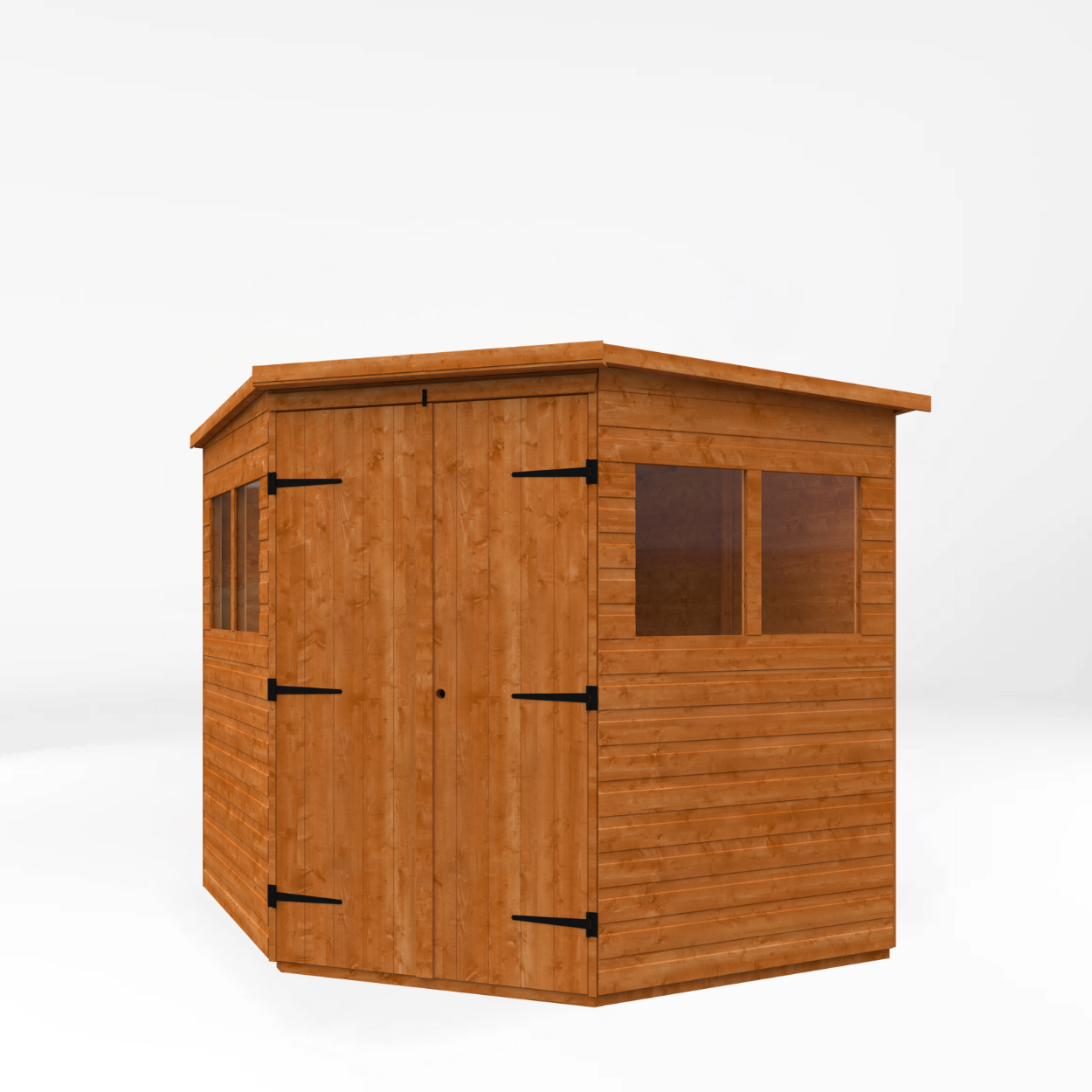 Space-Saving Corner Shed - Wooden Garden Shed