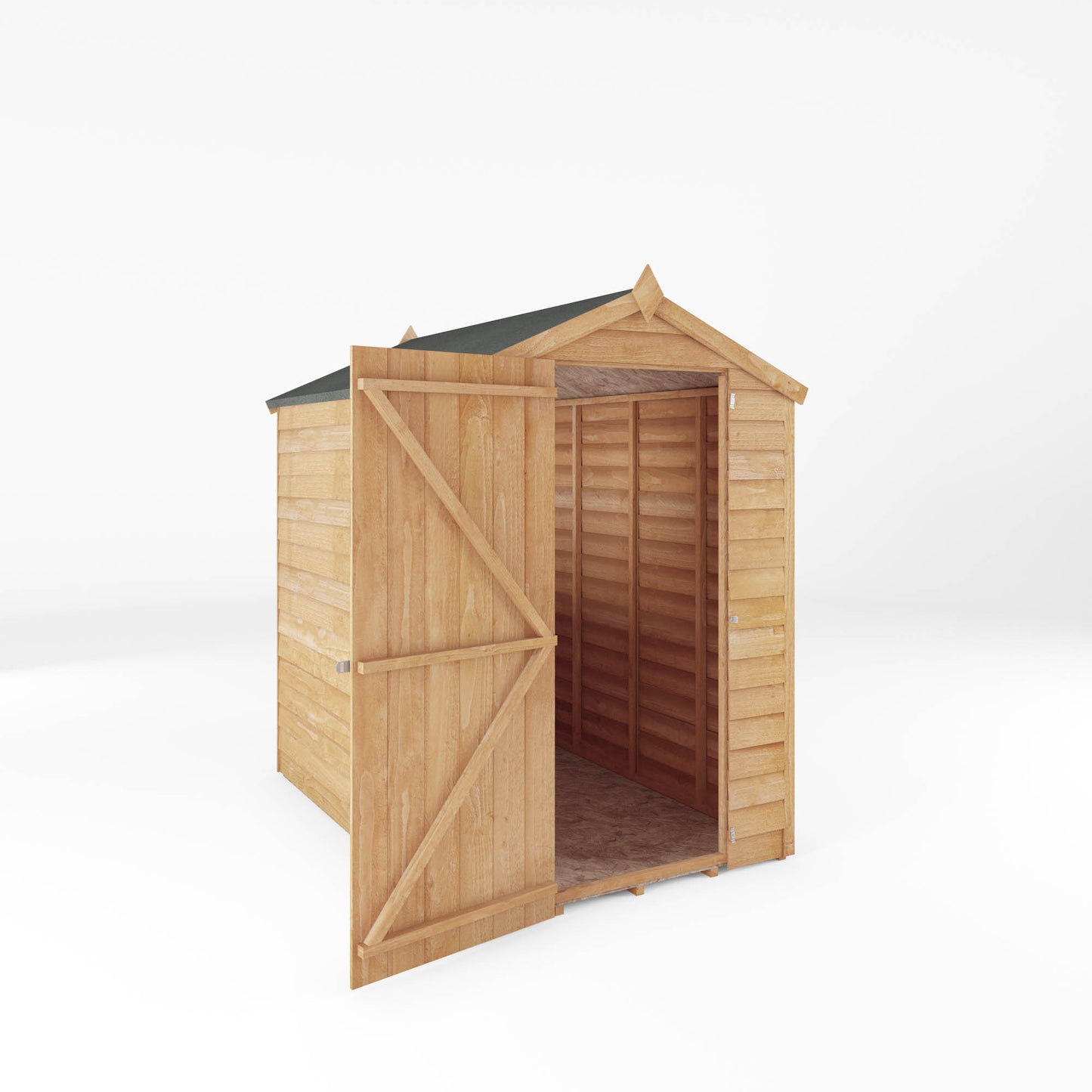 Small Windowless Wooden Garden Sheds Overlap Apex Roof - Many Sizes