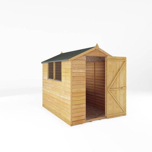 7 ft x 5 ft wooden garden shed overlap cladding