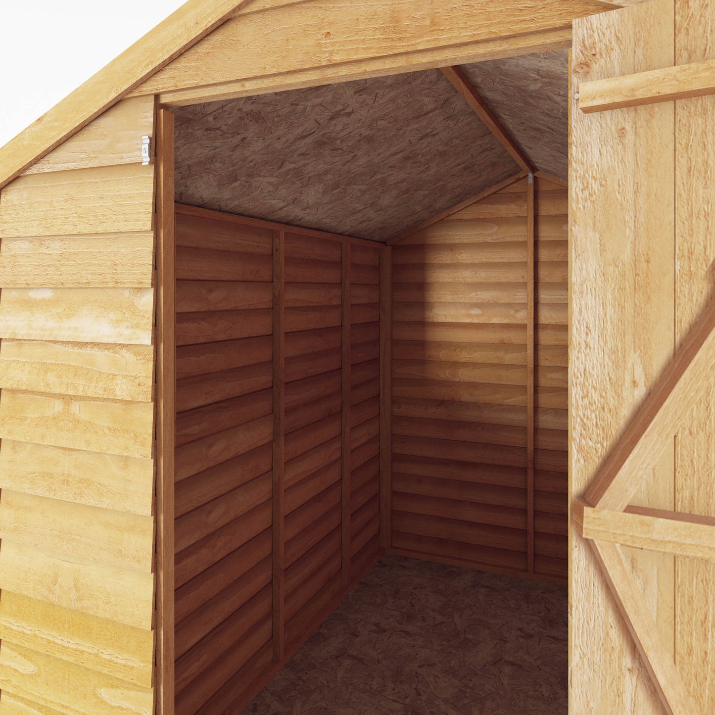 Small Windowless Wooden Garden Sheds Overlap Apex Roof - Many Sizes