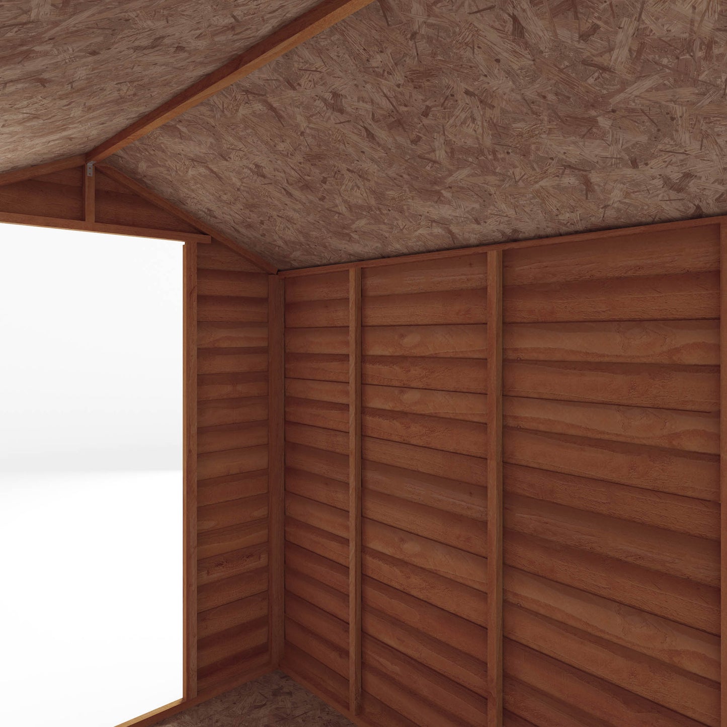 Small Windowless Wooden Garden Sheds Overlap Apex Roof - Many Sizes