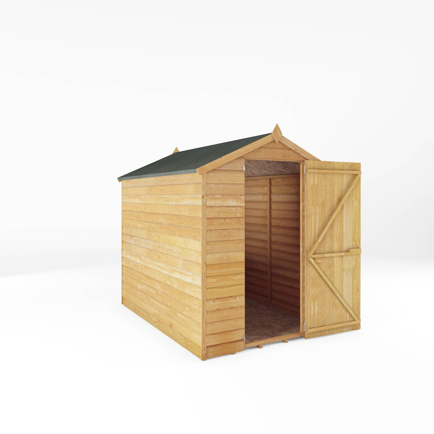 Small Windowless Wooden Garden Sheds Overlap Apex Roof - Many Sizes