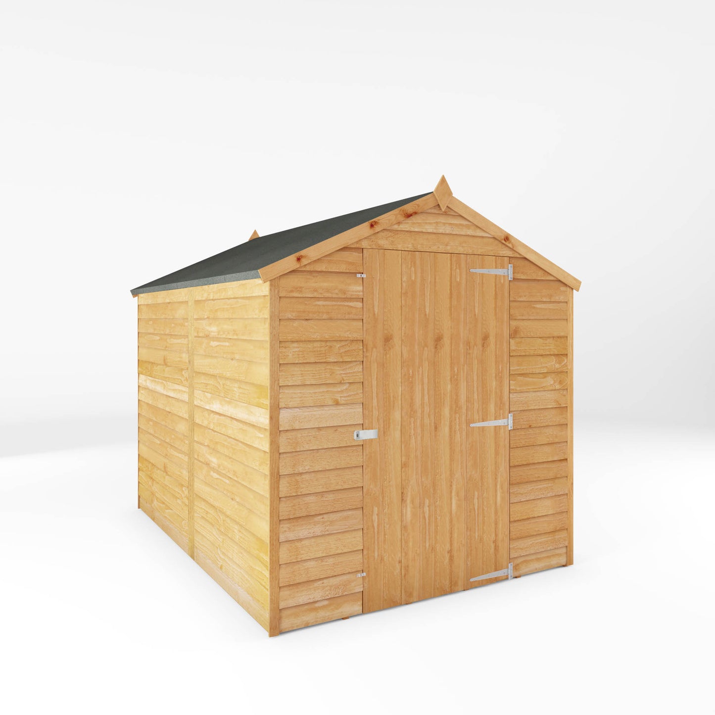 Large Wooden Garden Shed Overlap Apex Roof Double Doors Windowless