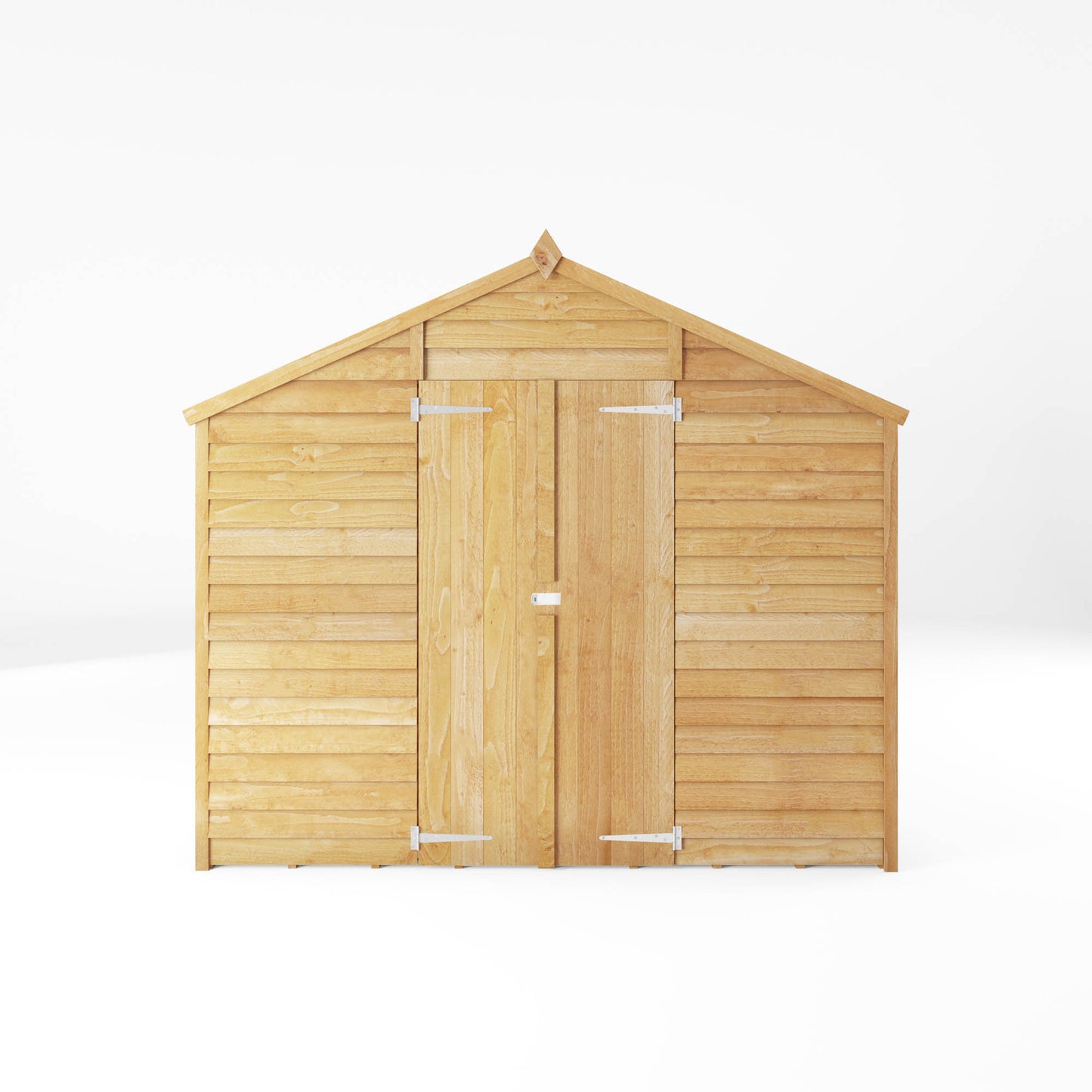 Large Wooden Garden Shed Overlap Apex Roof Double Doors Windowless