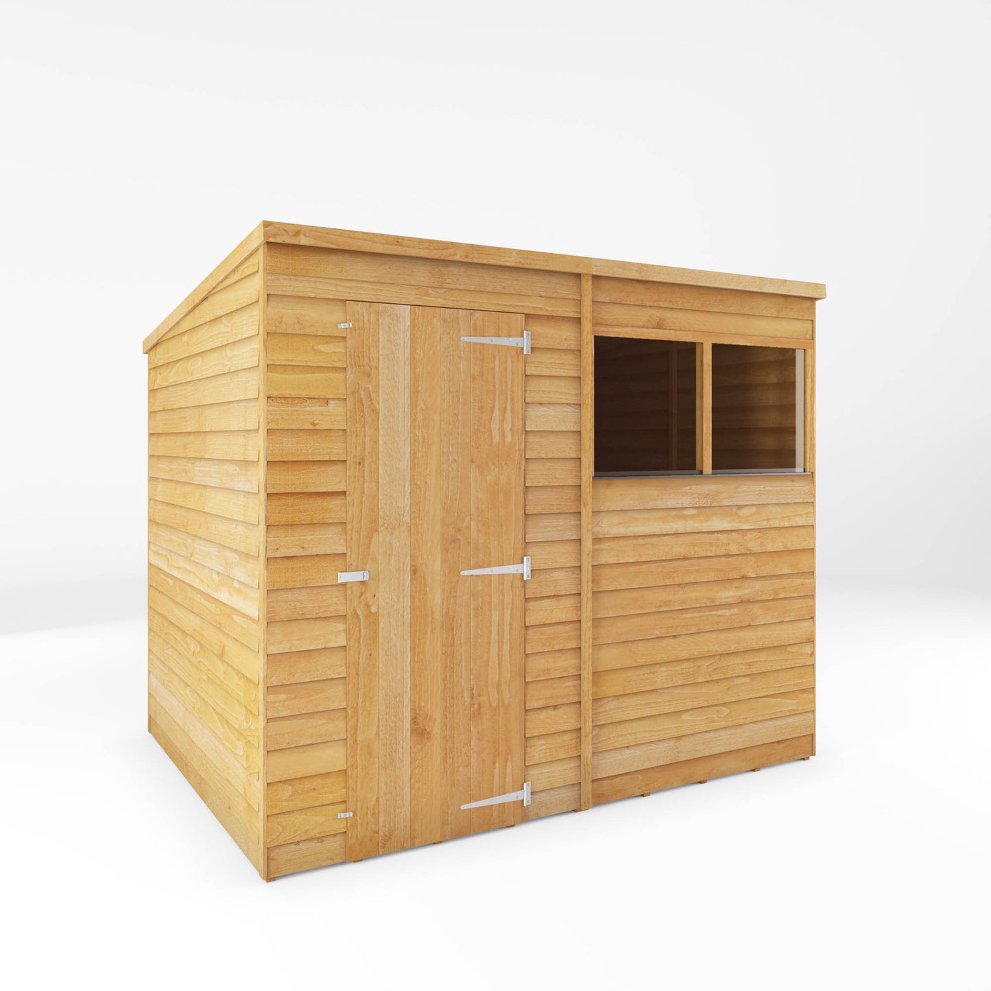 Wooden Garden Sheds Pent Roof Overlap Cladding