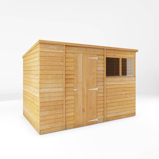 Wooden Garden Sheds Pent Roof Overlap Cladding