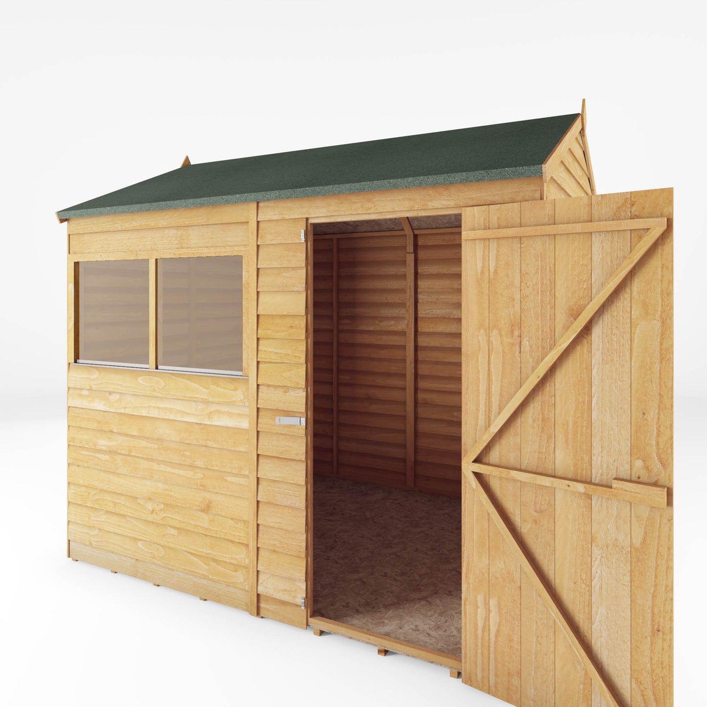 Wooden Garden Shed Overlap Reverse Apex Roof