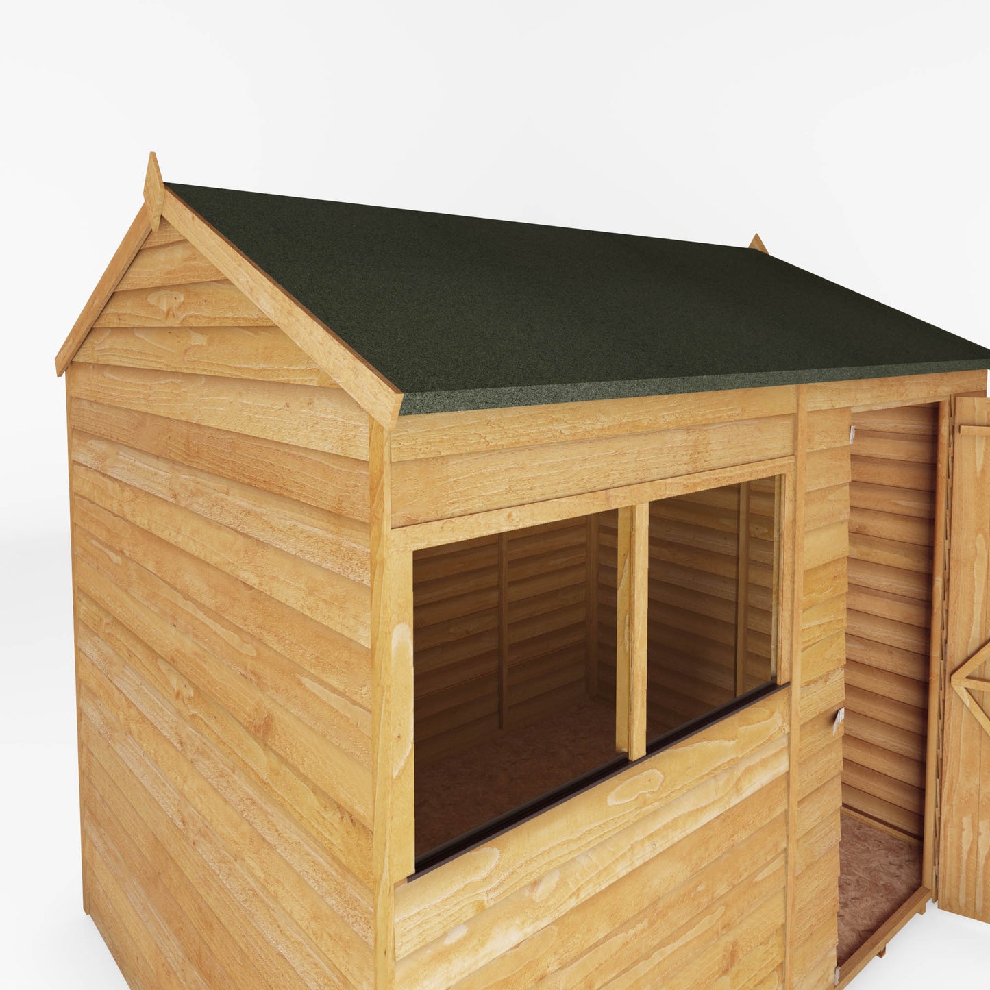 Wooden Garden Shed Overlap Reverse Apex Roof