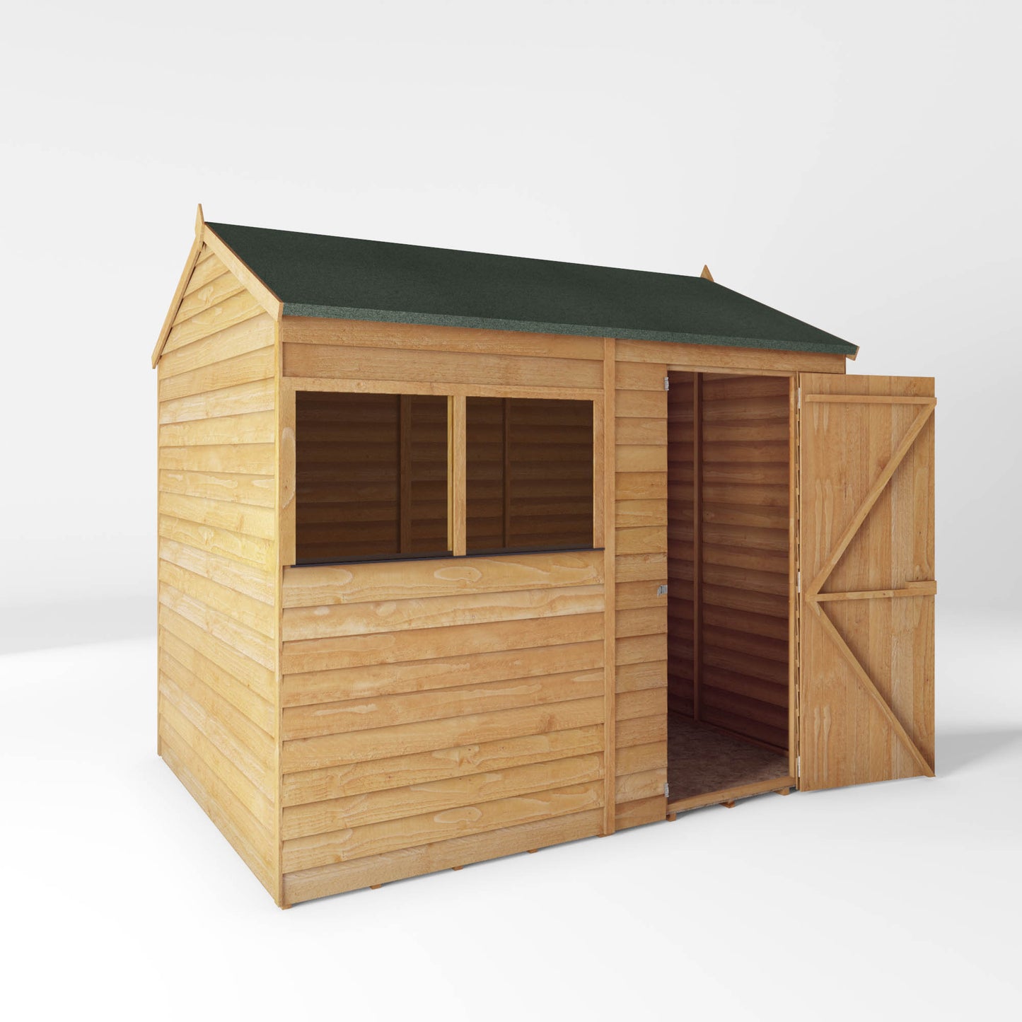 Wooden Garden Shed Overlap Reverse Apex Roof