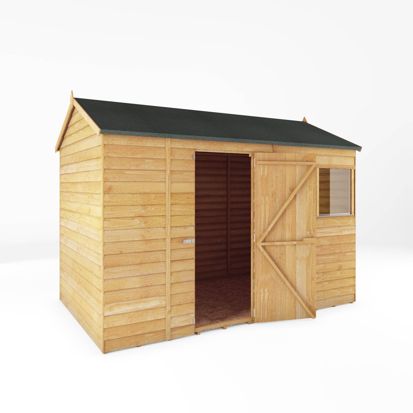 Wooden Garden Shed Overlap Reverse Apex Roof