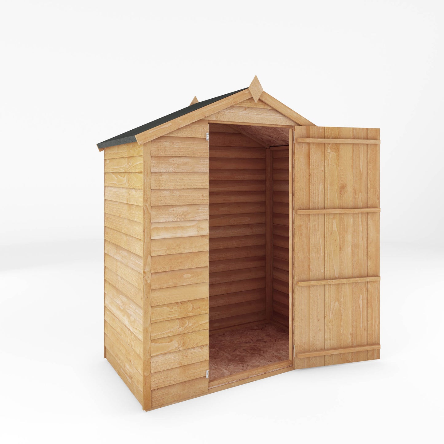 Small Windowless Wooden Garden Sheds Overlap Apex Roof - Many Sizes