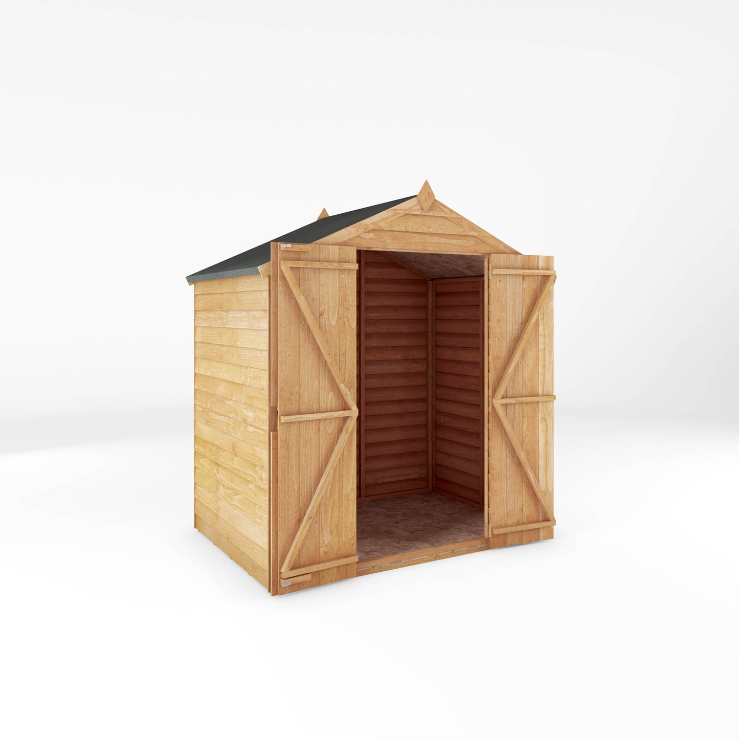 Small Windowless Wooden Garden Sheds Overlap Apex Roof - Many Sizes