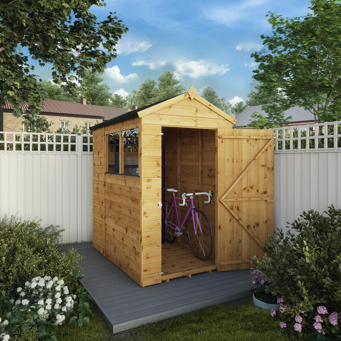 Premium Wooden Garden Shed Shiplap Apex Roof