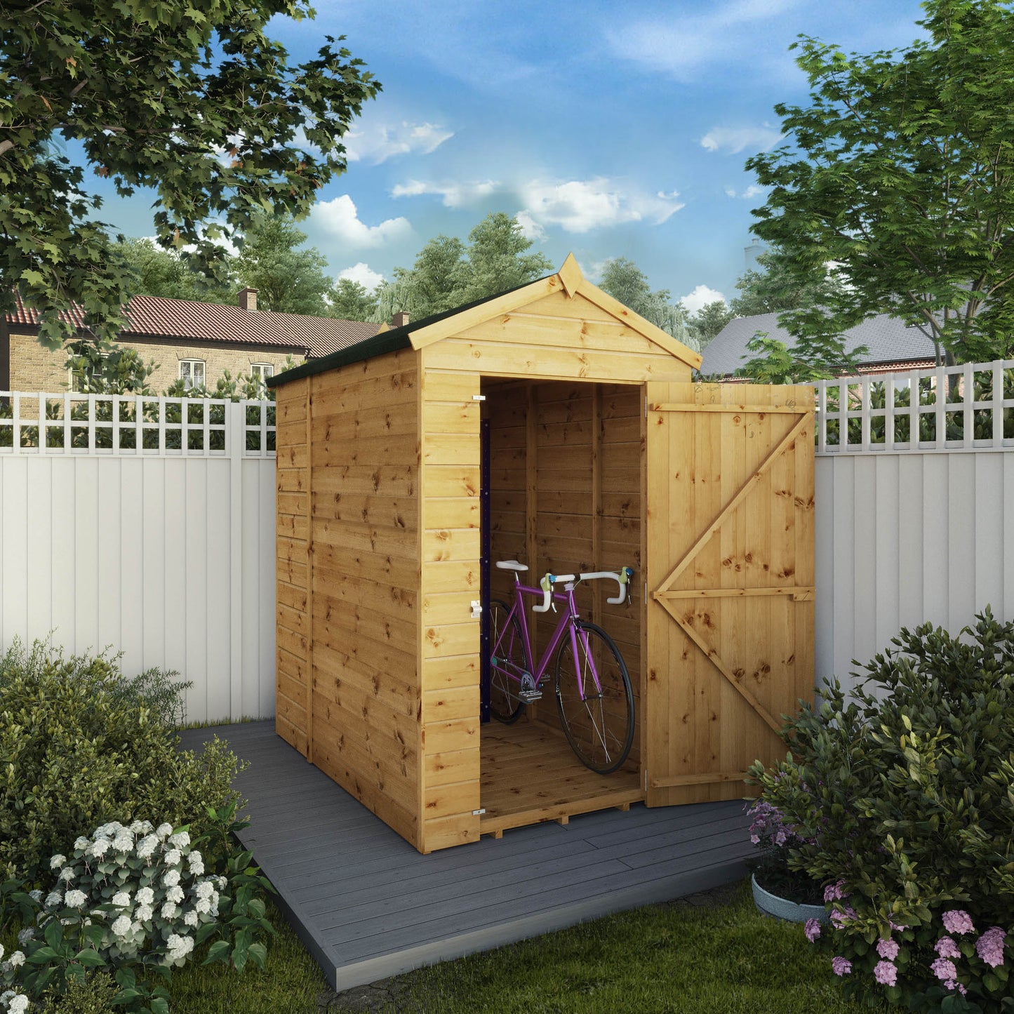 Premium Wooden Garden Shed Shiplap Apex Roof