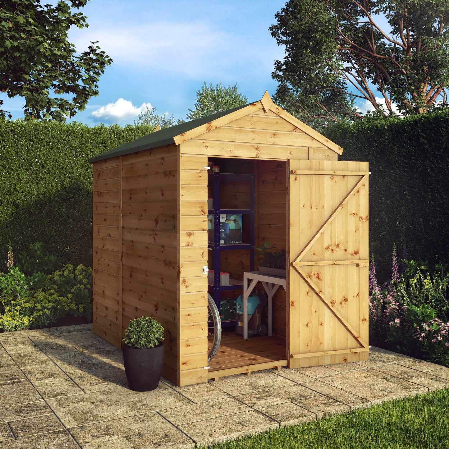 Premium Wooden Garden Shed Shiplap Apex Roof