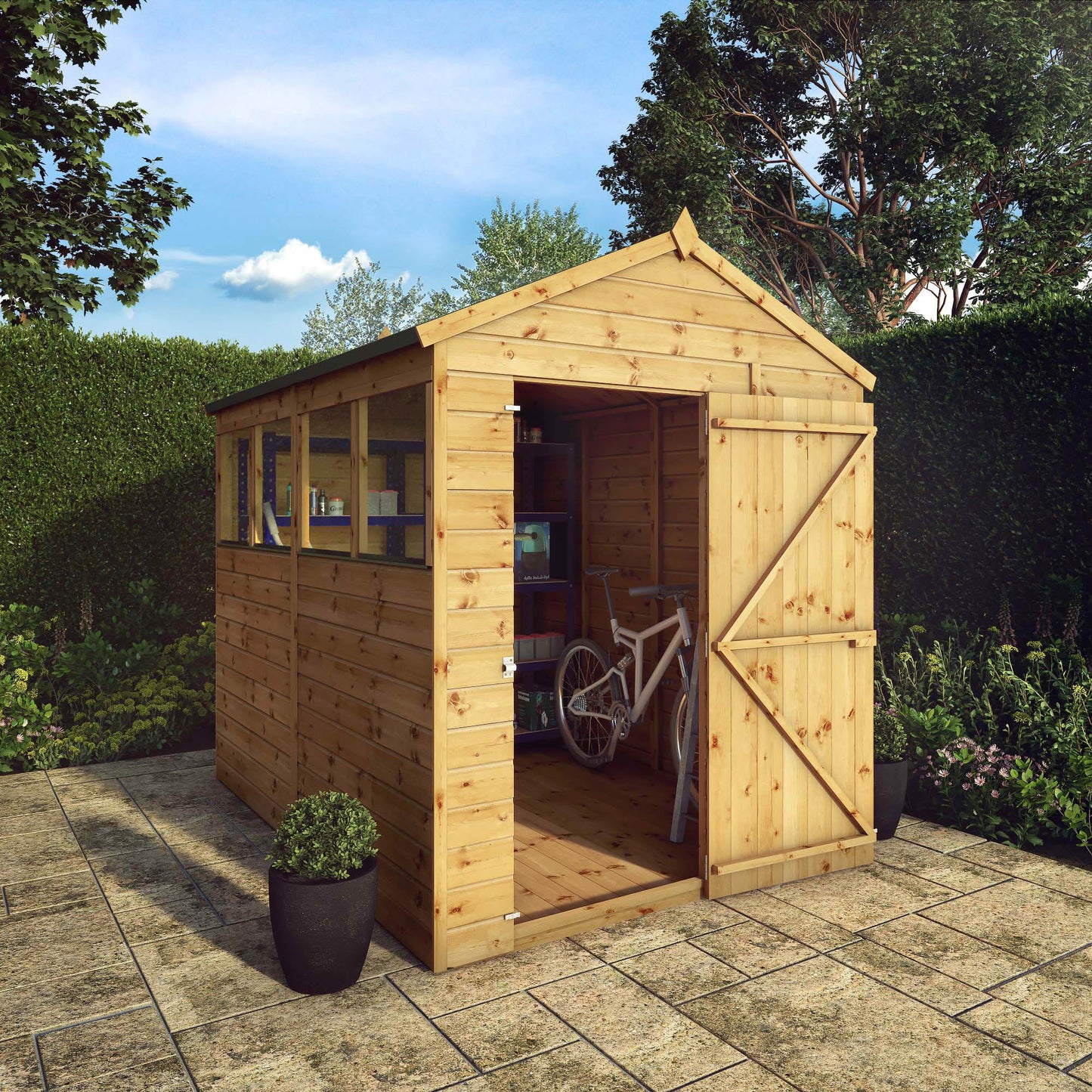 Premium Wooden Garden Shed Shiplap Apex Roof