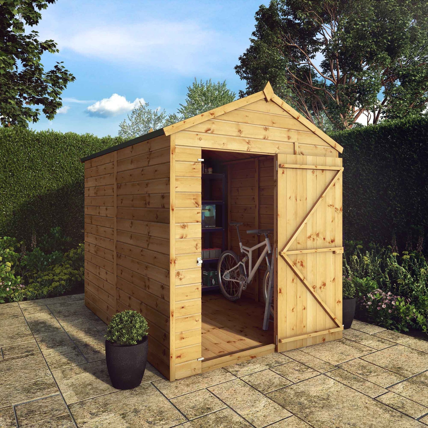 Premium Wooden Garden Shed Shiplap Apex Roof