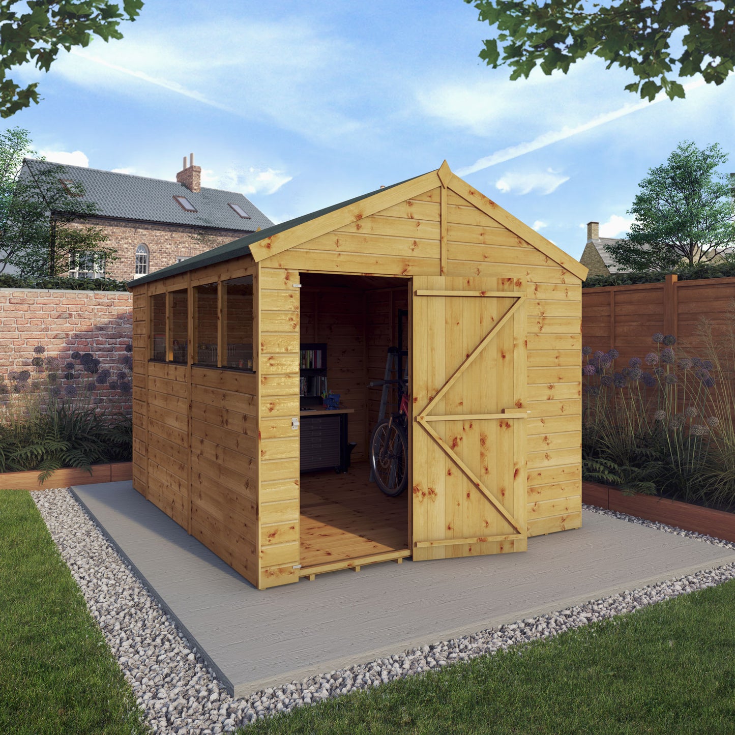 Premium Wooden Garden Shed Shiplap Apex Roof