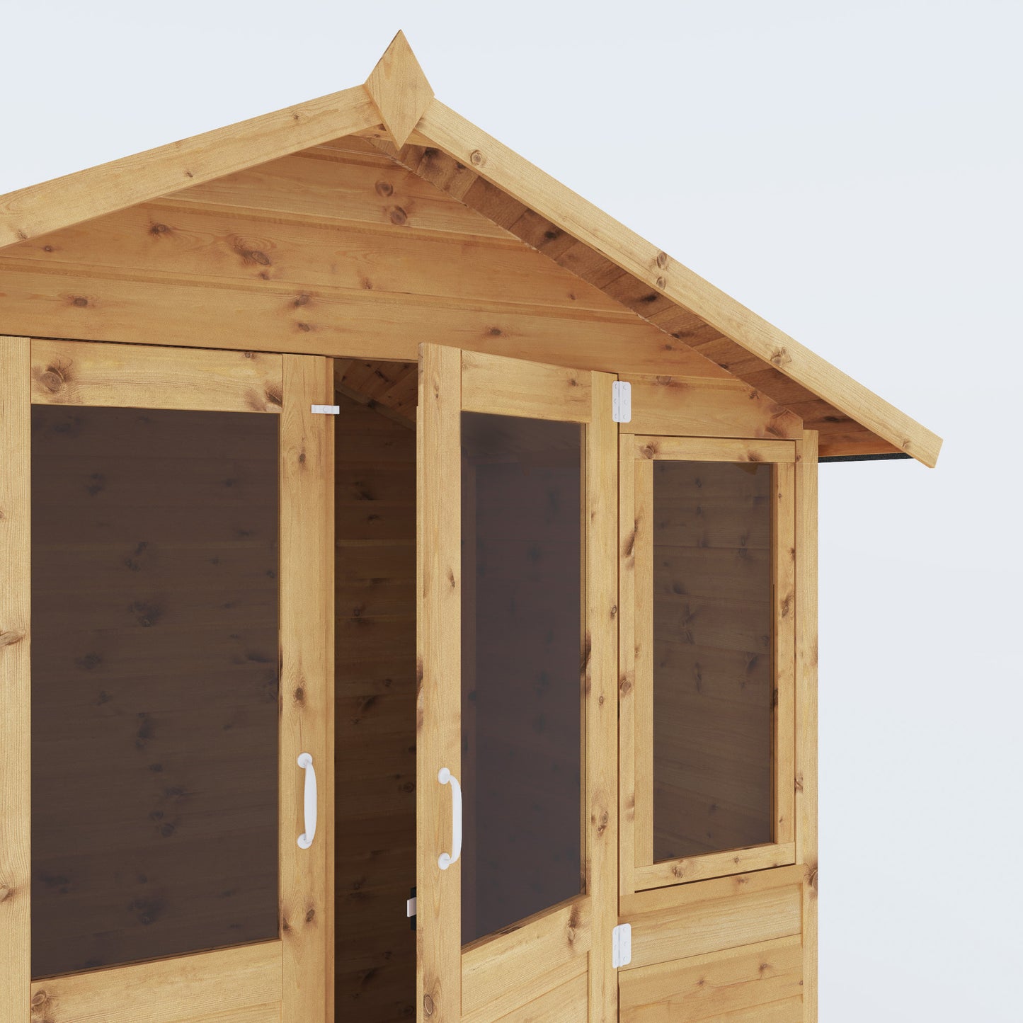 Wooden Traditional Summerhouse Tounge & Groove Double Doors Apex Roof