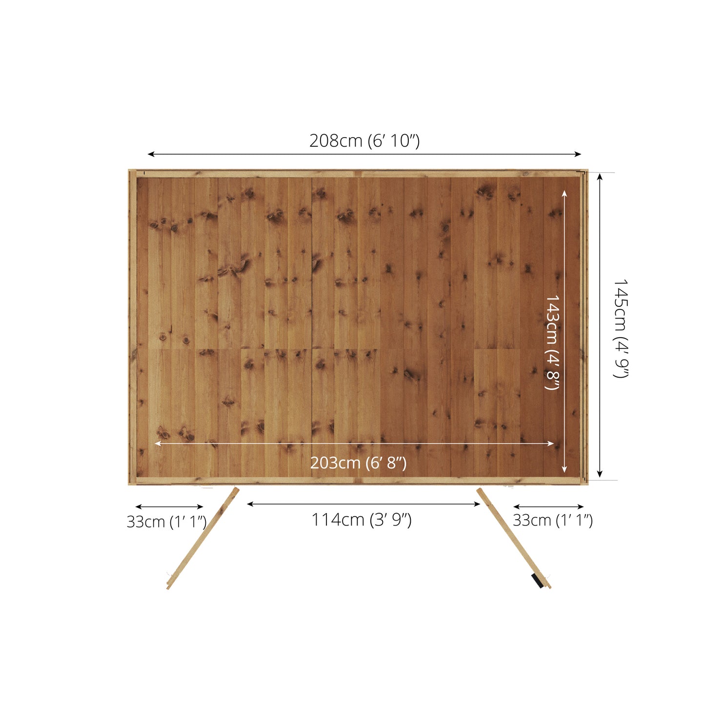 Wooden Traditional Summerhouse Tounge & Groove Double Doors Apex Roof