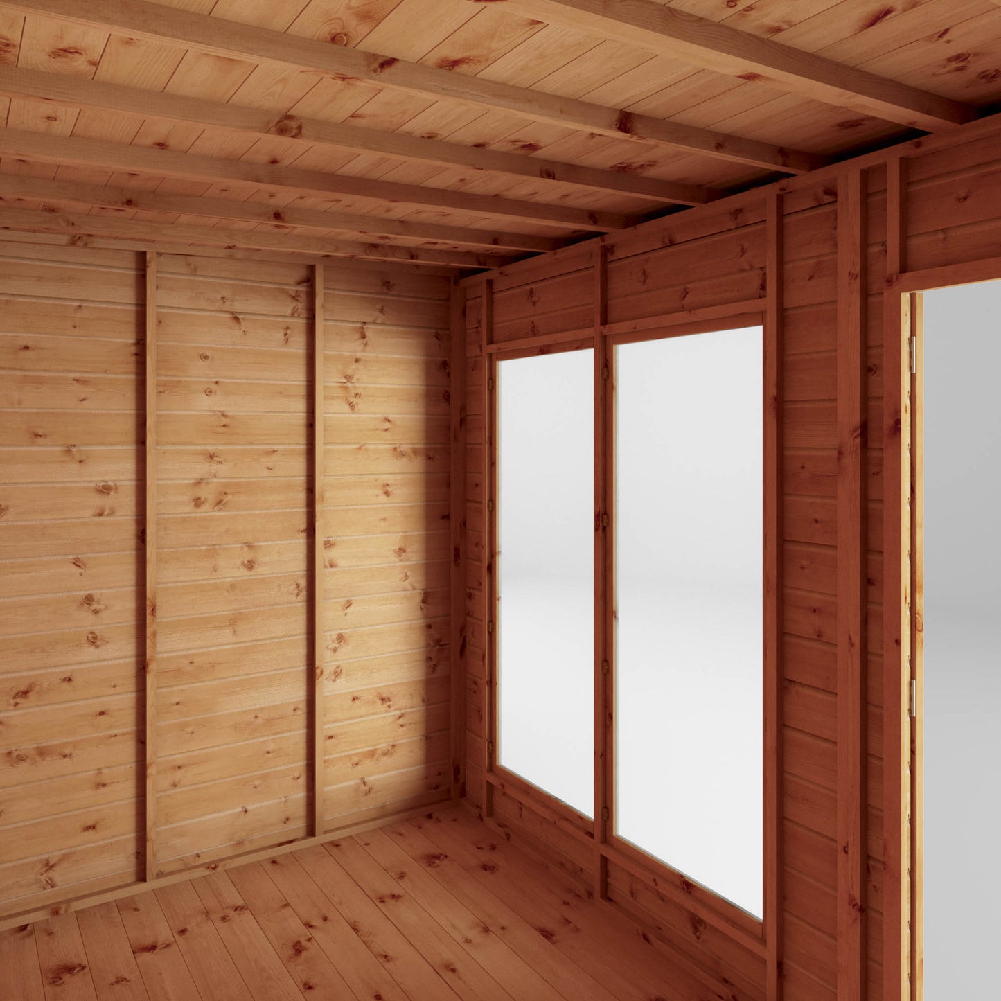 Premium Wooden Summerhouse with Patio Area Pent Roof Shiplap