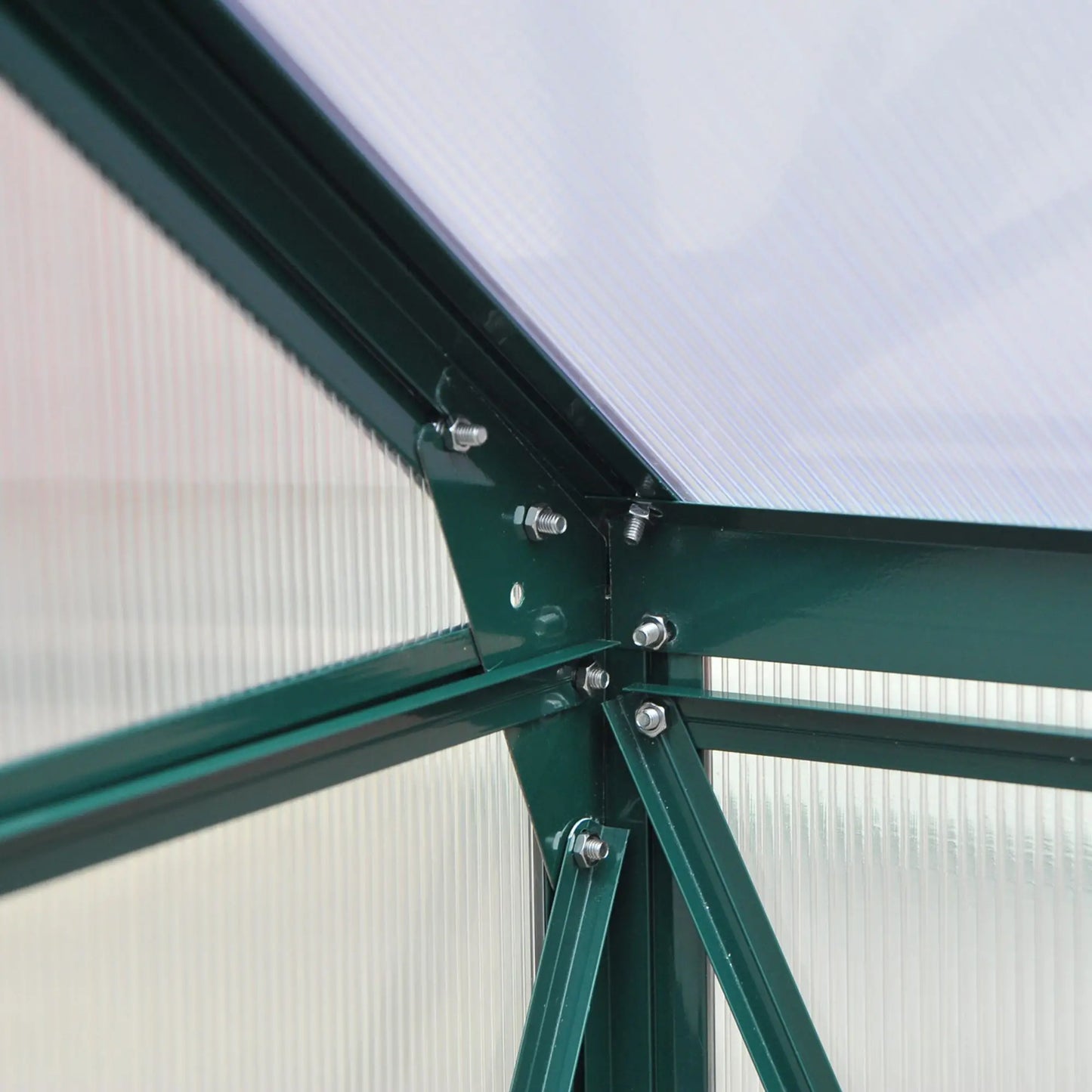 Polycarbonate Greenhouse, Large Walk-In Green House with Slide Door and Window