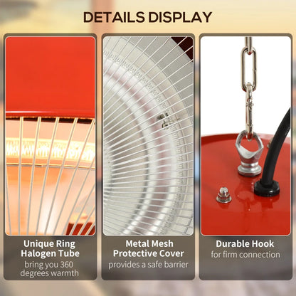 Outsunny Garden Electric Halogen Heater