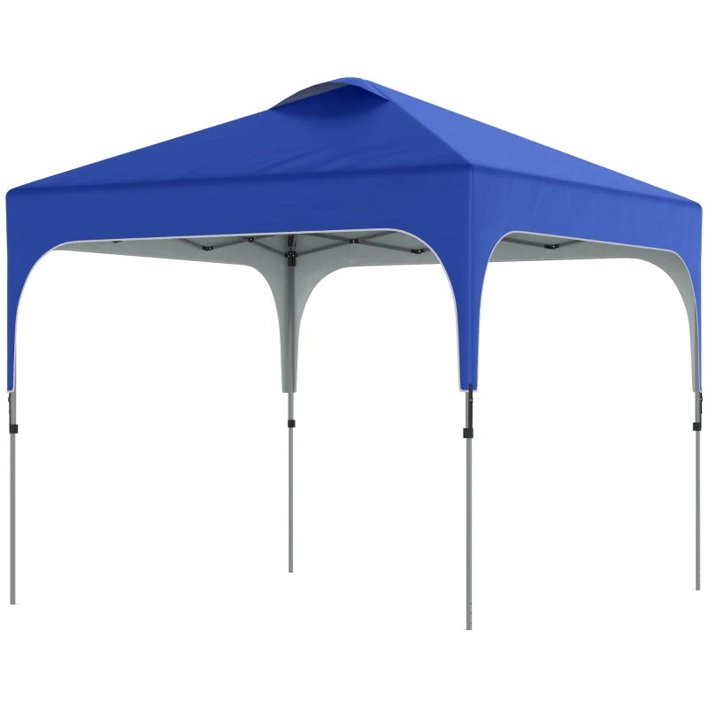 Outsunny 3 x 3(M) Pop Up Gazebo, UPF 50+ Foldable Canopy Tent with Wheeled Carrybag, 4 Leg Weight Bags, Height Adjustable Marquee Shelter 1 person easy setup for Outdoor Garden Patio Party, Blue