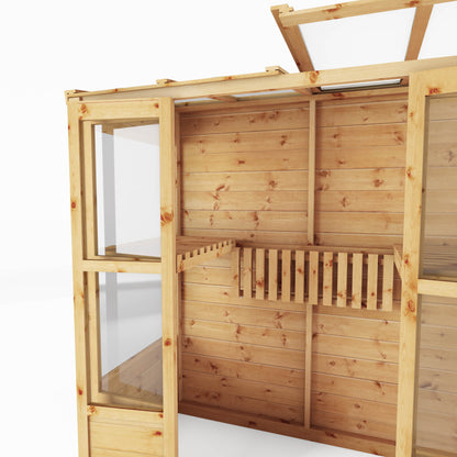 6’ x 3’ Wooden Victorian Greenhouse With Shelves UV Resistant Tounge & Groove UK Made