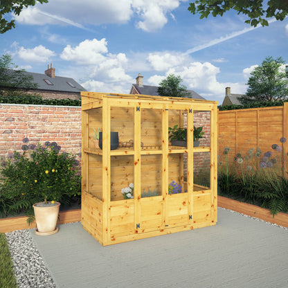 6’ x 3’ Wooden Victorian Greenhouse With Shelves UV Resistant Tounge & Groove UK Made