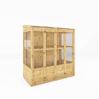 6’ x 3’ Wooden Victorian Greenhouse With Shelves UV Resistant Tounge & Groove UK Made