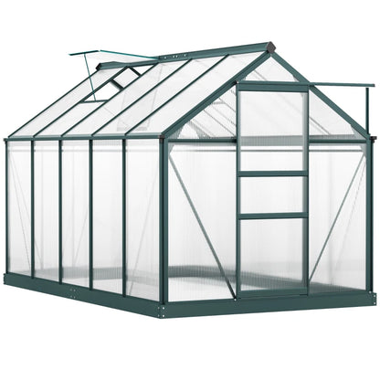 Polycarbonate Greenhouse, Large Walk-In Green House with Slide Door and Window