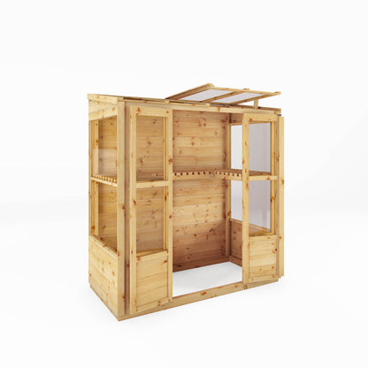 6’ x 3’ Wooden Victorian Greenhouse With Shelves UV Resistant Tounge & Groove UK Made