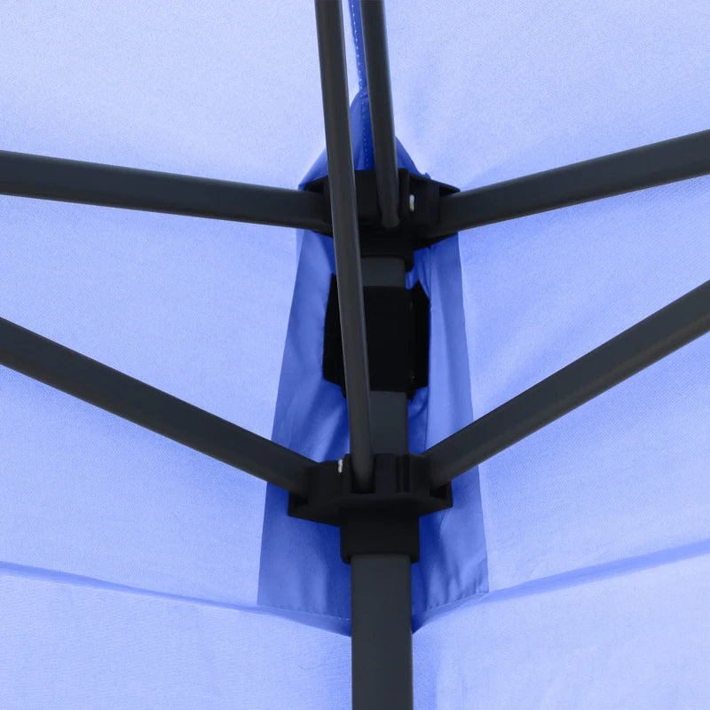 Outsunny 3 x 3(M) Pop Up Gazebo, UPF 50+ Foldable Canopy Tent with Wheeled Carrybag, 4 Leg Weight Bags, Height Adjustable Marquee Shelter 1 person easy setup for Outdoor Garden Patio Party, Blue