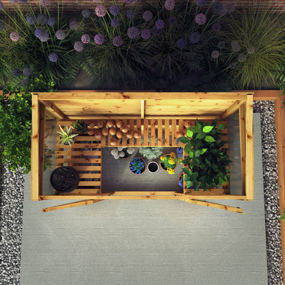 6’ x 3’ Wooden Victorian Greenhouse With Shelves UV Resistant Tounge & Groove UK Made